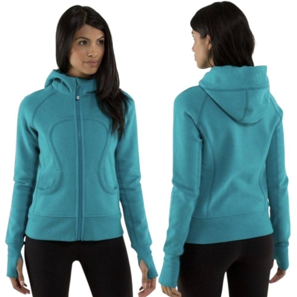 Lululemon Original Scuba Jacket Turquoise Blue Size 6
